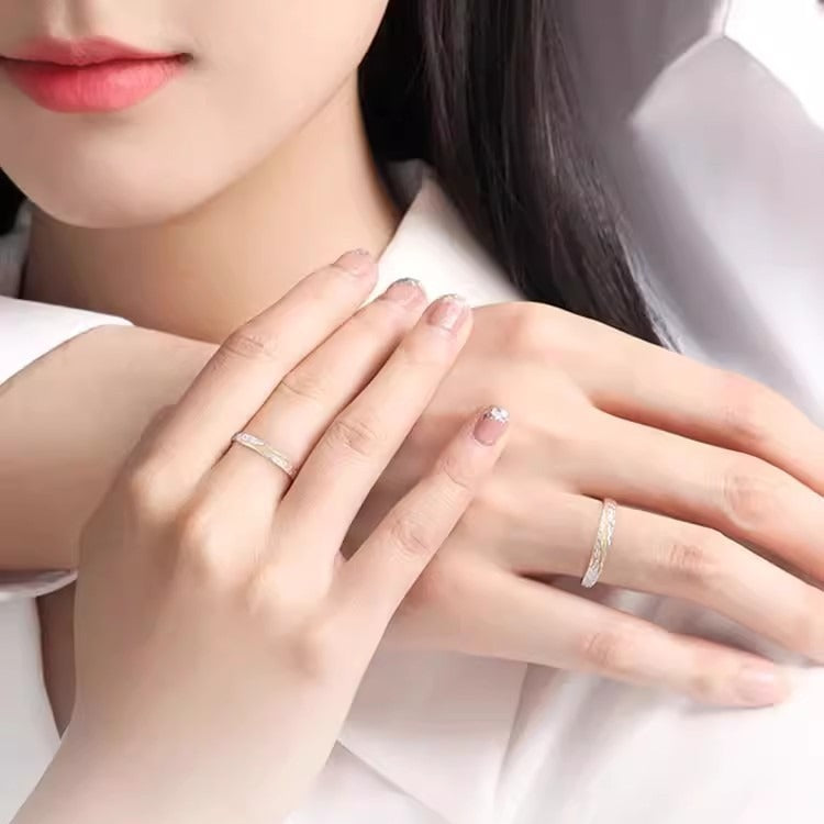 One Pair Of Lovers Light Luxury Minority Birthday Gift Rings