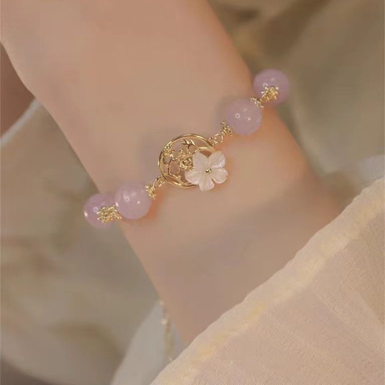 Women's Niche Sweet Style Begonia Design Versatile Light Bracelets