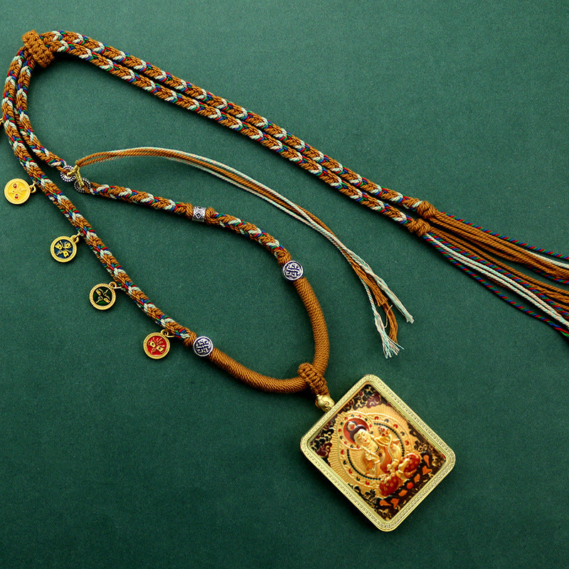 The Buddha Brass Gilding Double-sided Three-dimensional Portable Pendants