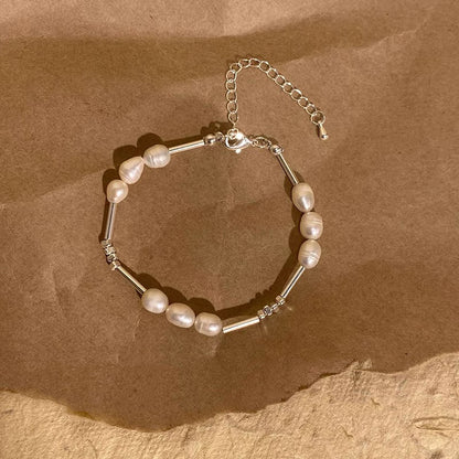 Twin Pearl Light Luxury Minority Exquisite Elastic Bracelets