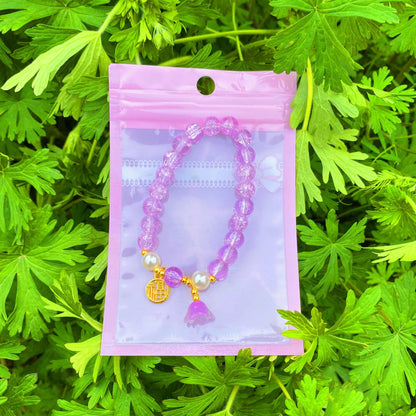 Children's Flower Colored Glaze Beads Cartoon Jewelry Bracelets