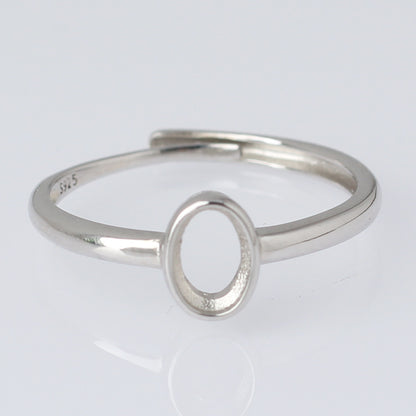 Frame Open Mouth Autumn Copper Alloy Electroplating Sier Rings