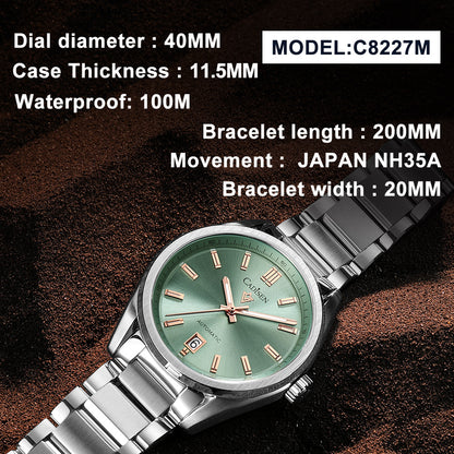Men's Movement Fashion Business Watch Waterproof Mechanical Watches