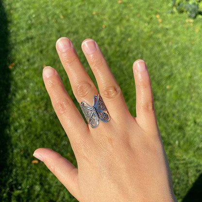 Elegant Alloy Butterfly Opening Adjustable Animal Rings