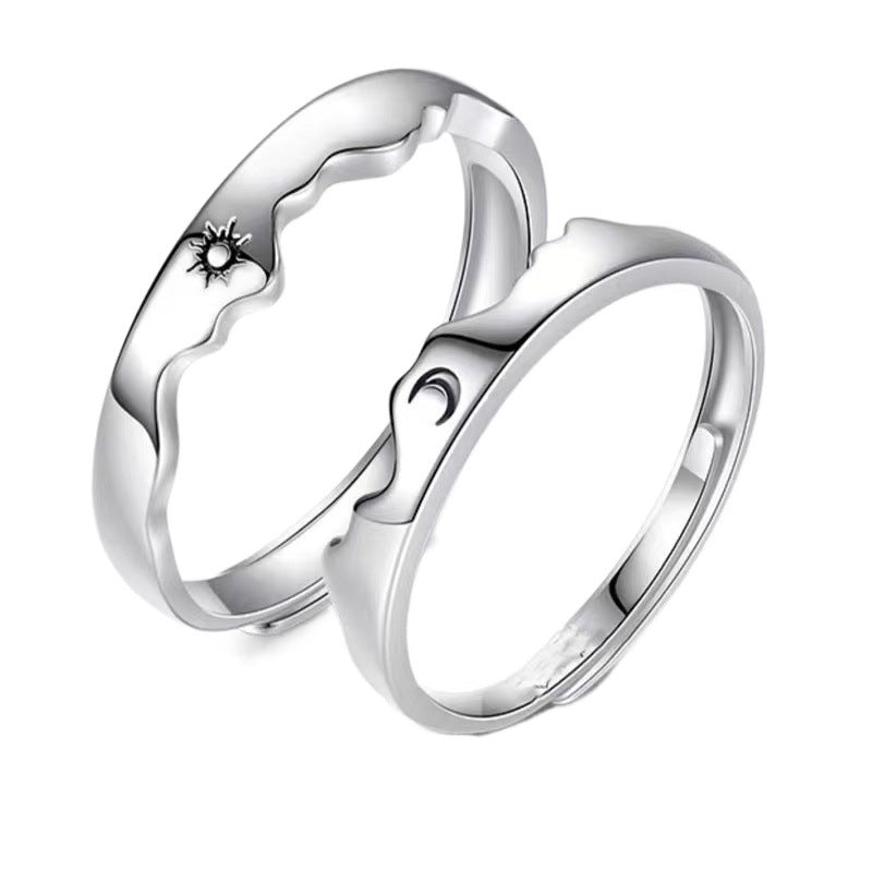 Women's & Men's Mountain Sea Opening Remote Lover Two In Rings