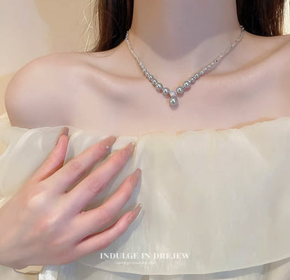 Women's High-grade Simple Temperament Clavicle Chain Zircon Necklaces