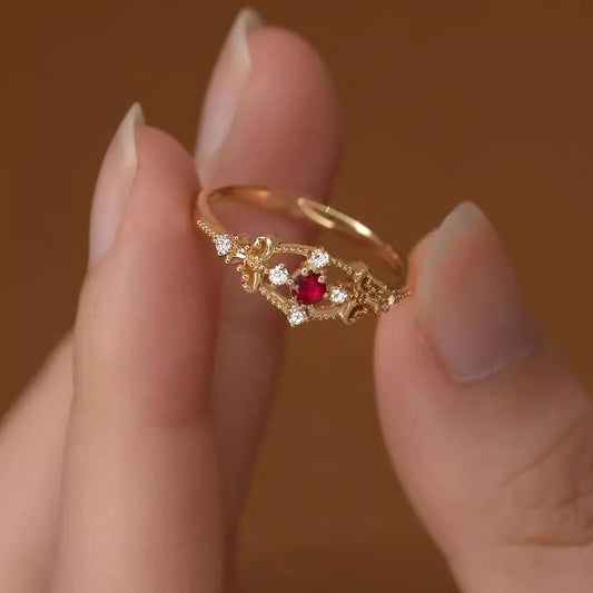 French Crown Female Design Light Luxury High Sense Rings