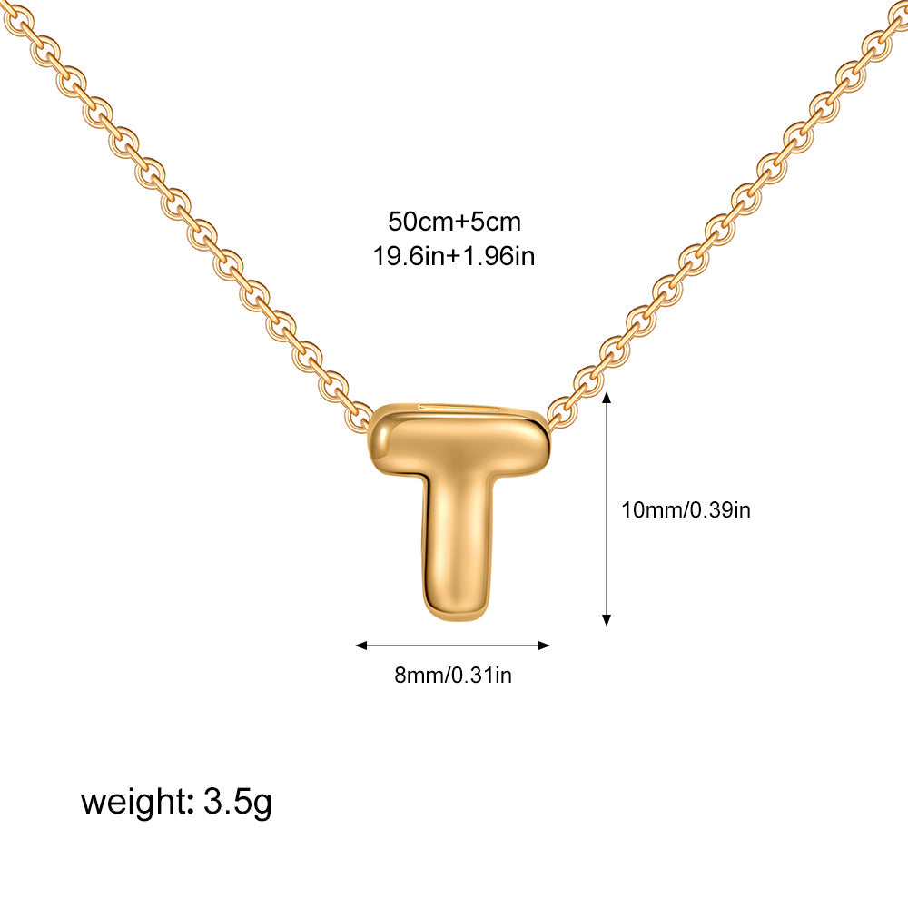 English Letter Simple High-grade Stainless Steel Necklaces