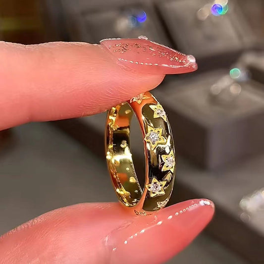 Women's Star Light Luxury High Sense Design Rings