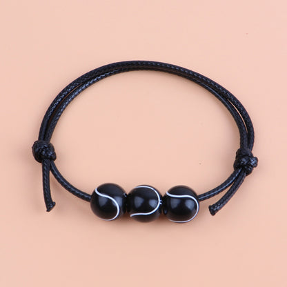 Football Fashionable Exquisite Row Ball Woven Bracelets