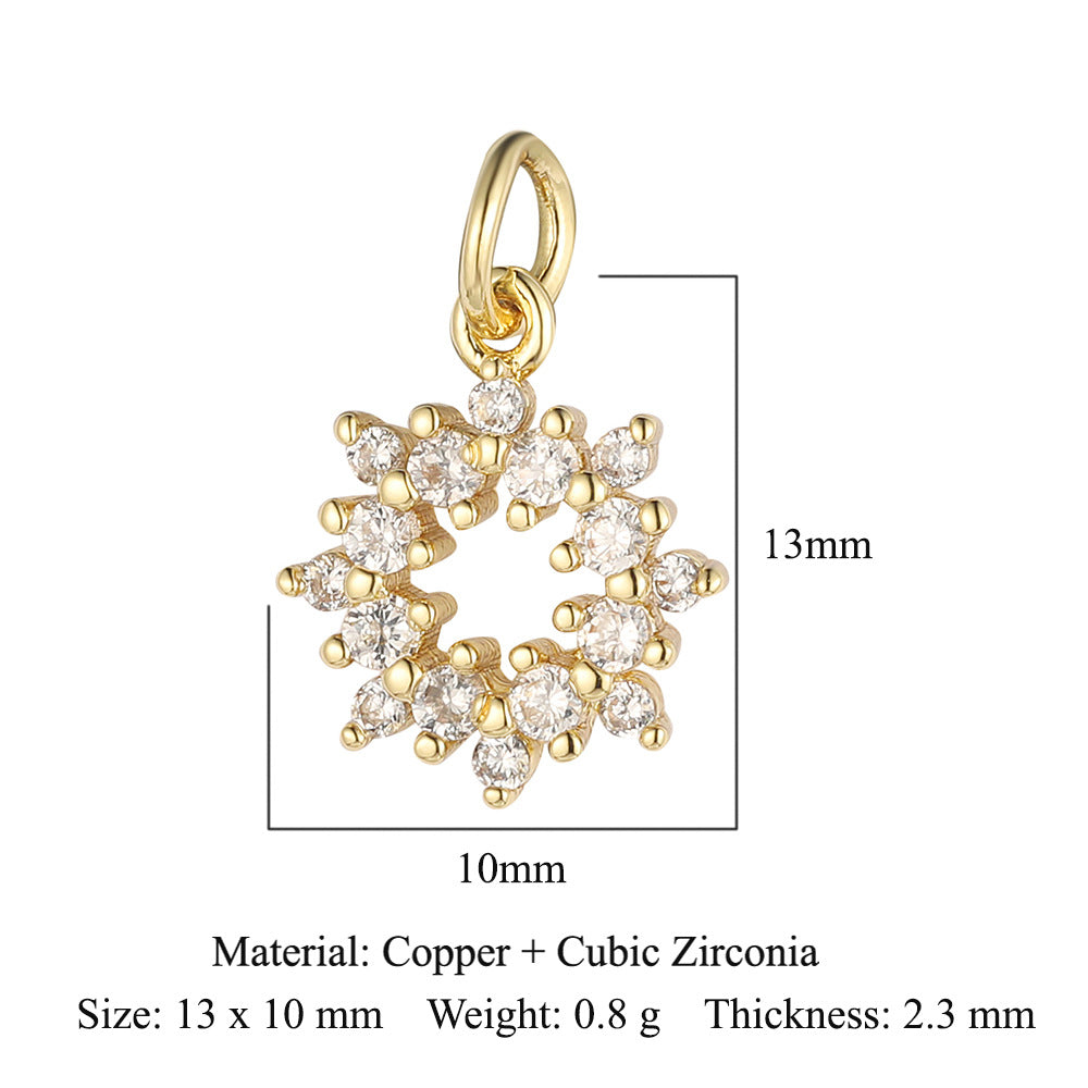 Cat Snake Copper Zircon Ornament Accessories Pendants