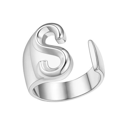 English Letters Female Opening Adjustable Fashion Rings