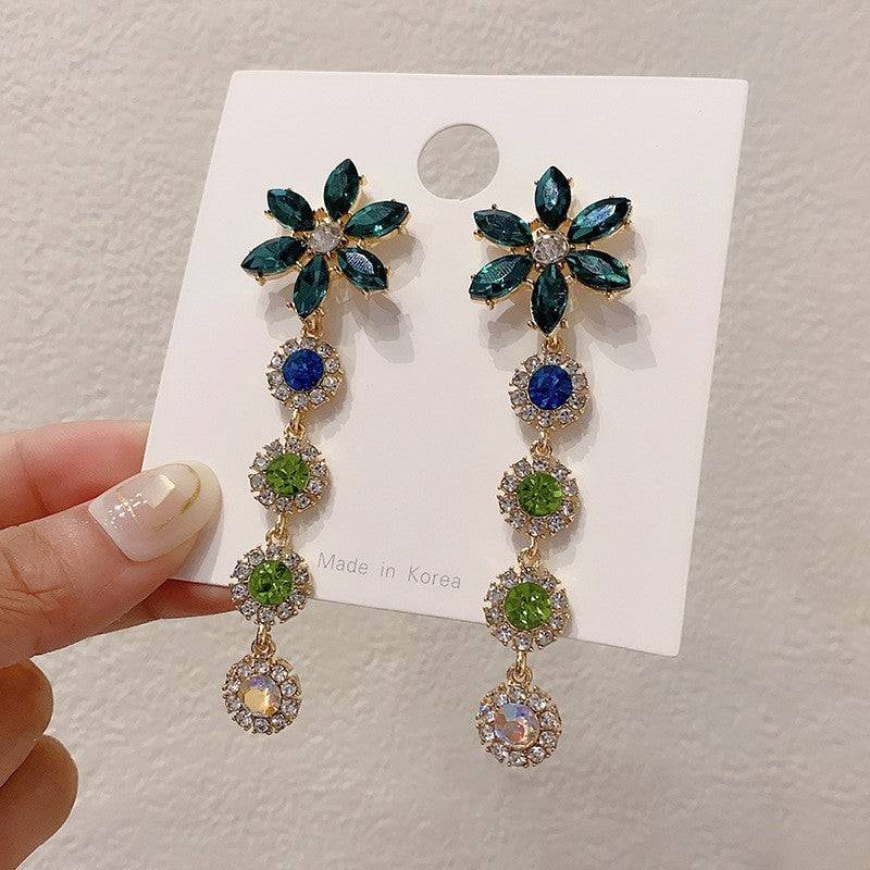 Green Fresh Light Luxury High-grade Fashionable Earrings