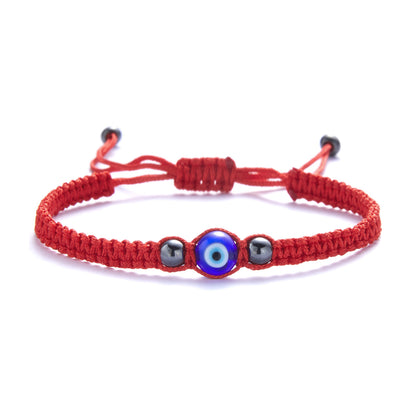 Devil Evil Eye Round Beads Wax Bracelets