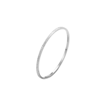 Women's Fine Sand Simple Light Luxury High-grade Sense Design Titanium Rings