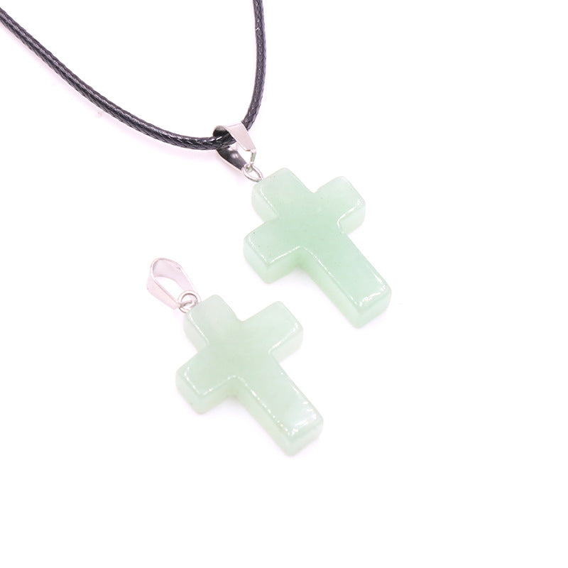 Pink Crystal Christmas Gift Cross Sweater Pendants