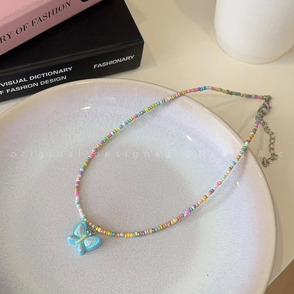 Women's Beaded For Summer Fresh Sweet Cool Millennium Necklaces