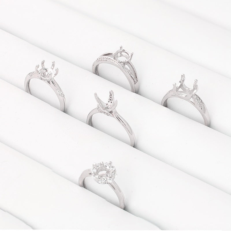 Frame Open Mouth Autumn Copper Alloy Electroplating Sier Rings