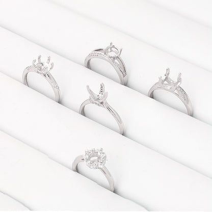 Frame Open Mouth Autumn Copper Alloy Electroplating Sier Rings