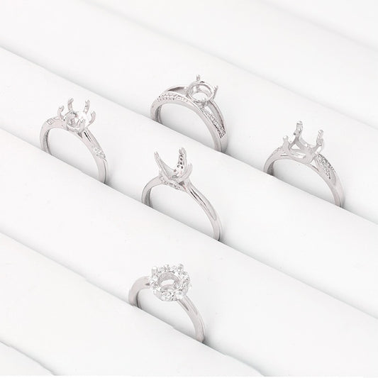 Frame Open Mouth Autumn Copper Alloy Electroplating Sier Rings