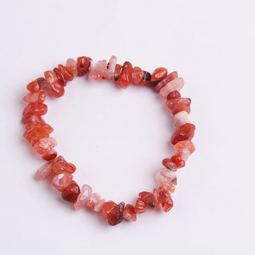 Natural Gravel Amethyst Elastic String Stretchable Bracelets
