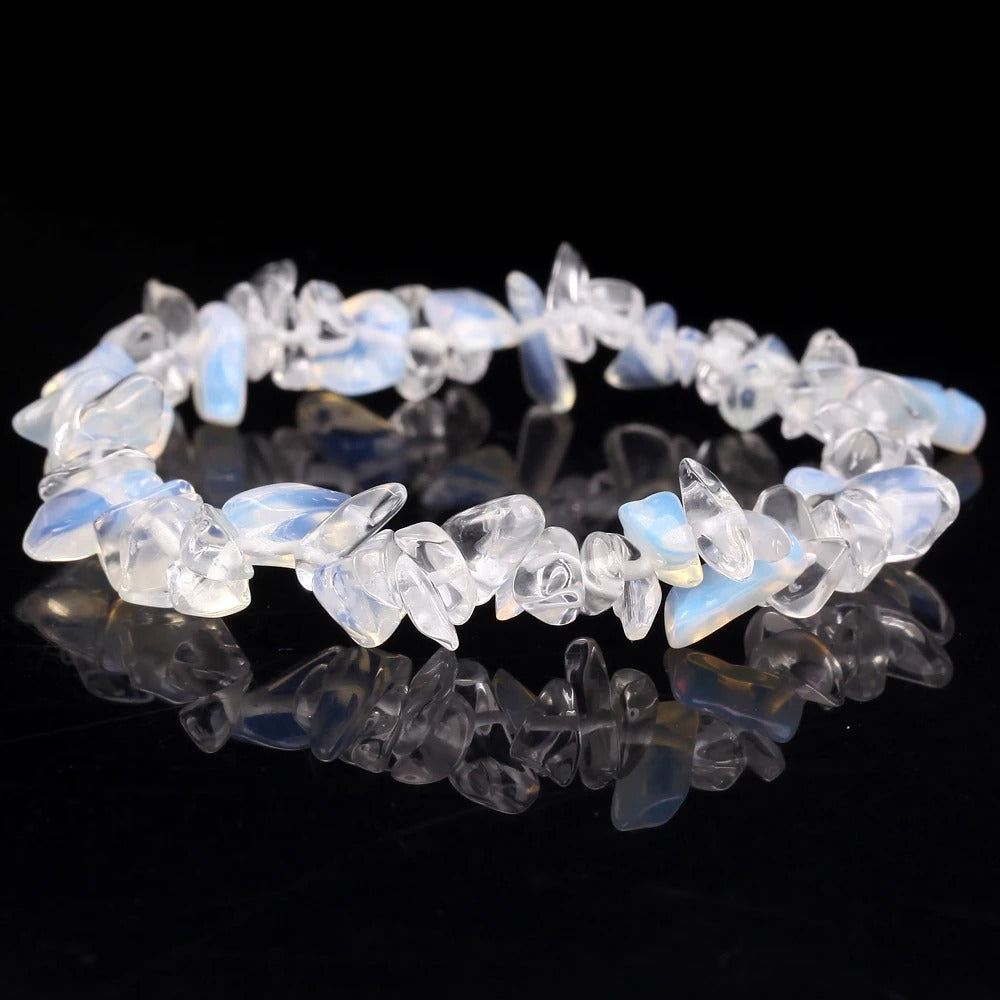 Natural Gravel Amethyst Elastic String Stretchable Bracelets