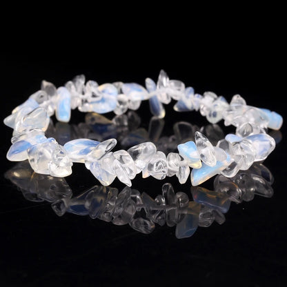 Natural Gravel Amethyst Elastic String Stretchable Bracelets