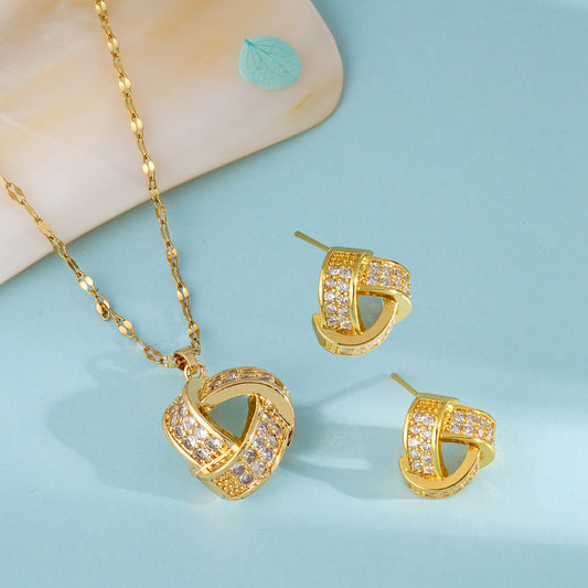 Women's Zircon Geometric Special Interest Light Luxury Design Necklaces