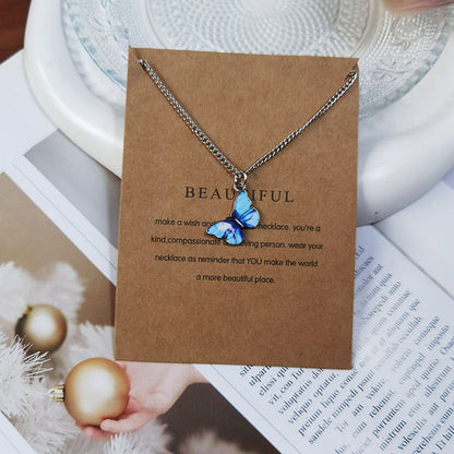 Bohemian Butterfly Accessories Style Simple Clavicle Necklaces