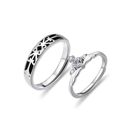 Women's & Men's Couple Fashionable Temperamental Style Inlaid Zircon Rings
