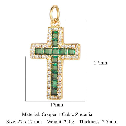 Cross Jade Copper Zircon Ornament Accessories Micro Bracelets