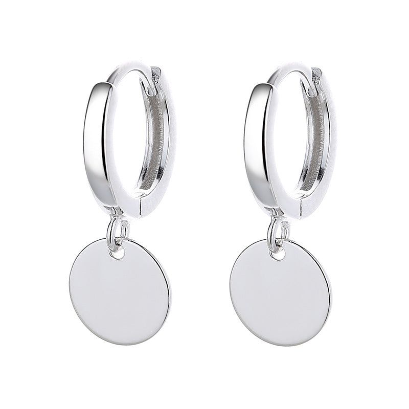 Women's Sterling Sier Design Simple Ear Clip Earrings