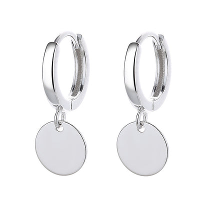 Women's Sterling Sier Design Simple Ear Clip Earrings
