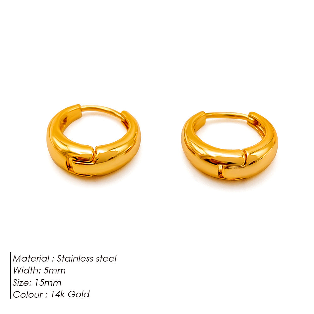 Stainless Steel Ear Gold Plated Jewelry Earrings