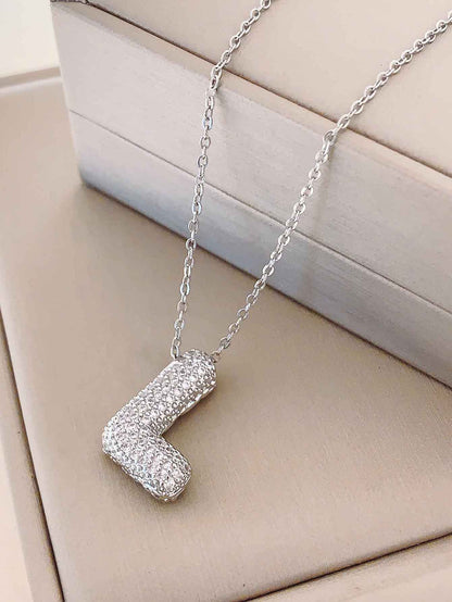 Women's Letter Hip Hop Full Zircon Exquisite Necklaces