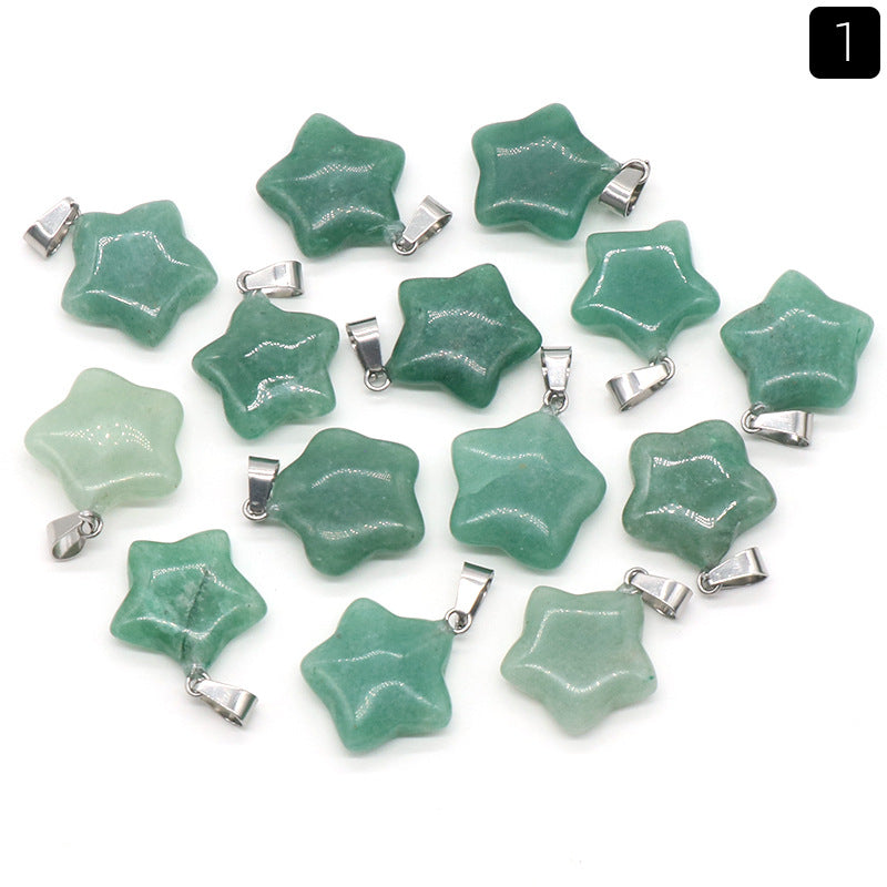 Beautiful Five-pointed Star Natural Stone Accessories Pendants