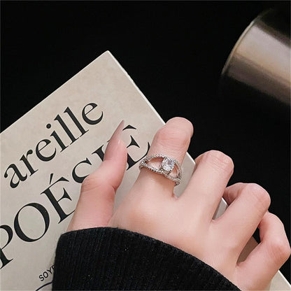 Women's Butterfly Flower Open Design Retro Fashion Rings
