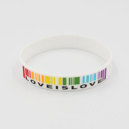 Classic Silicone Rainbow Color Love Couple Bracelets