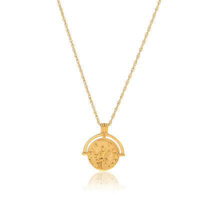 Vintage Roman Coin Gold-plated High-grade Sweater Necklaces