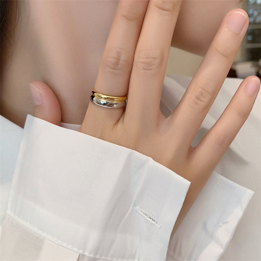 Metallic Cold Wind Unique Gold-plated Index Rings