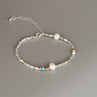 Twin Pearl Light Luxury Minority Exquisite Elastic Bracelets