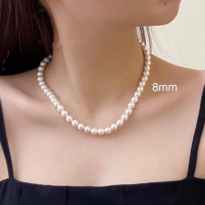 Pearl Female Retro Design Clavicle Chain Necklaces