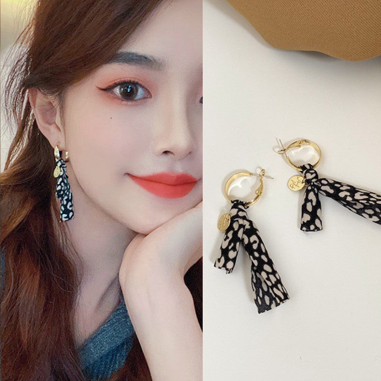 Women's Temperament Sier Ear Fashionable Long Tassel Earrings