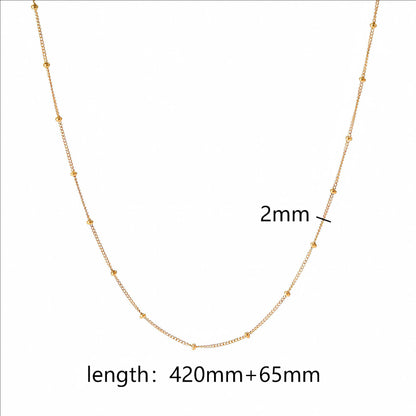 Gold Plated Chain O-shaped Figaro Personality Necklaces