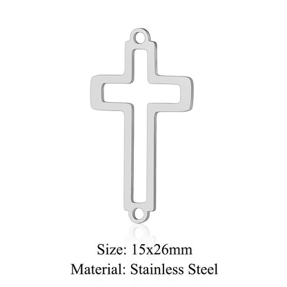 Titanium Steel Hollow Cross Crown Holy Device Pendants