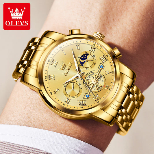 Men's Slouchy Watch Multifunctional Waterproof Luminous Mechanical Watches