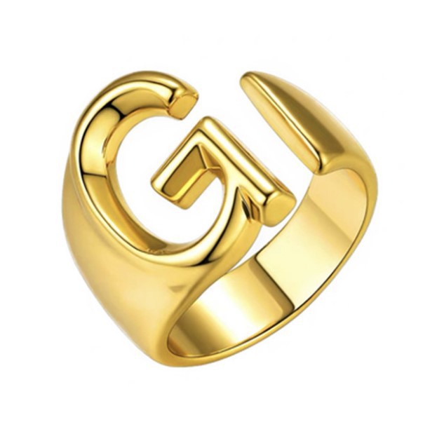 English Letters Female Opening Adjustable Fashion Rings