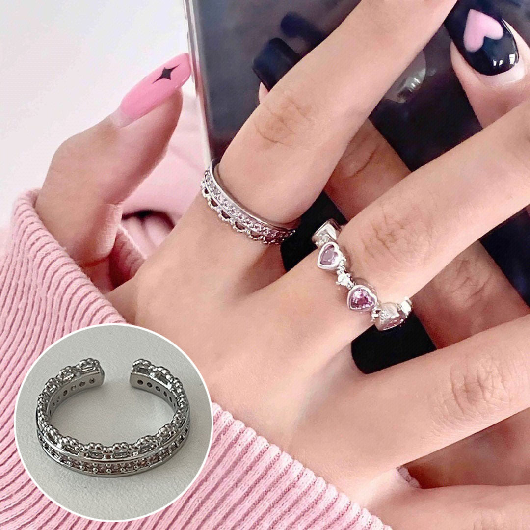 Offer Open Female Retro Fashion Twin Rings