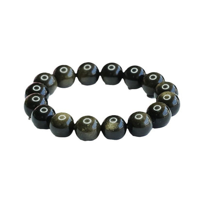 Beautiful Versatile Gold Obsidian Sand Crystal Bracelets