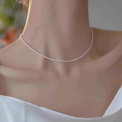 Small Beads Pearl Australian White Perfect Circle Flawless Strong Necklaces